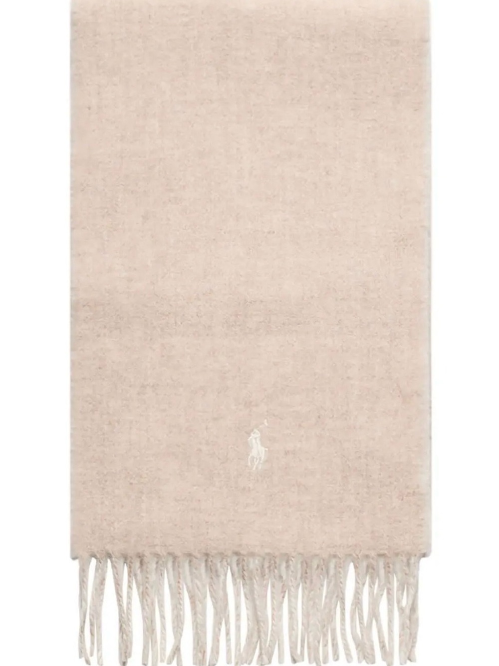 NWT Polo Ralph Lauren Solid NATURAL & CREAM Wool Blend Reversible Scarf
